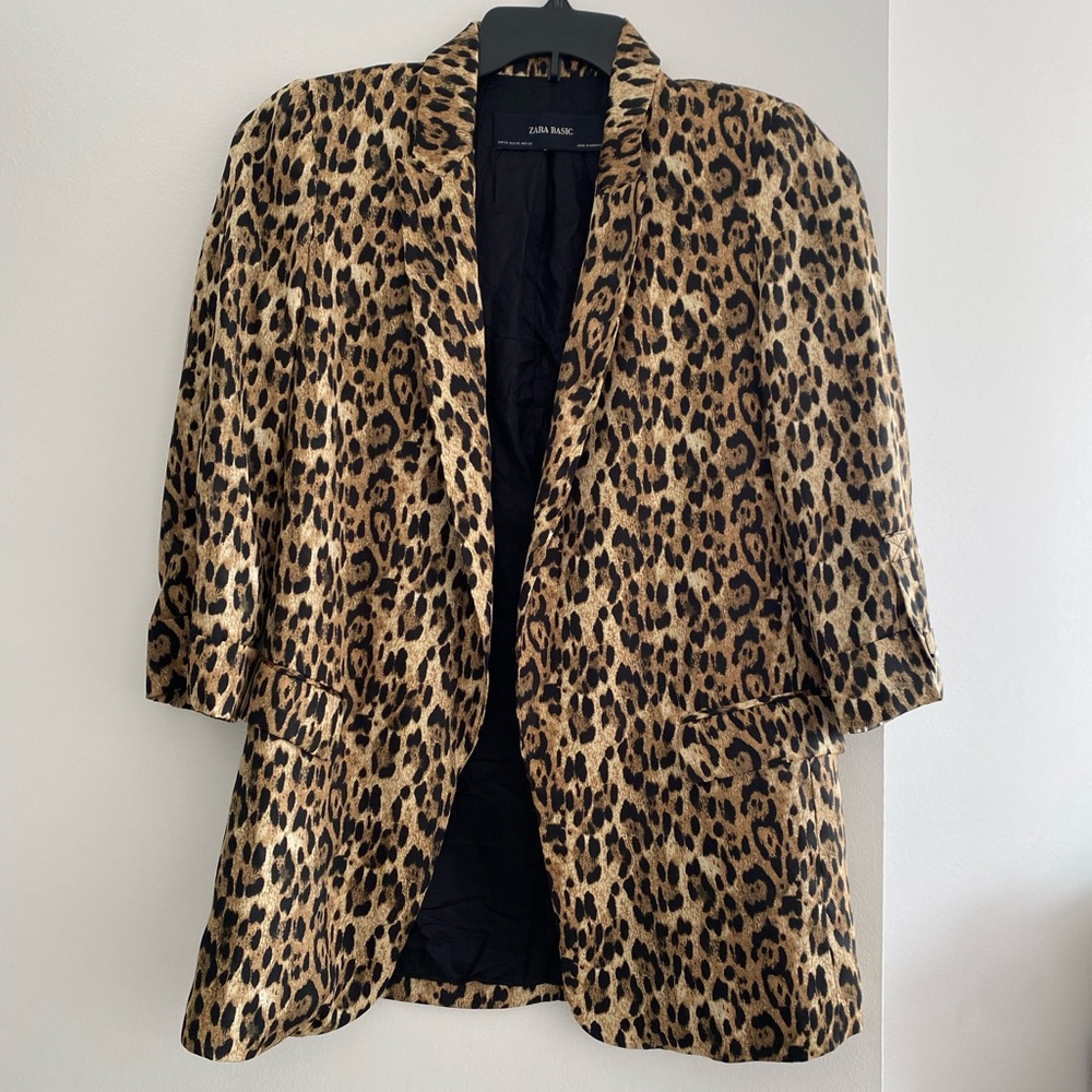 Zara leopard print blazer